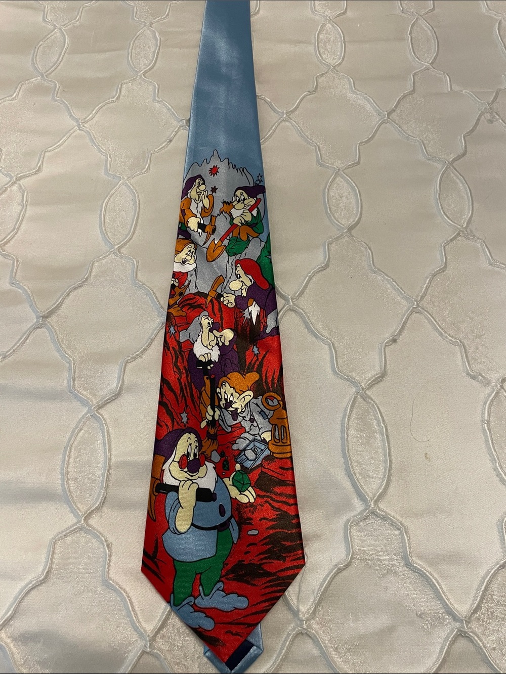 Blue & Multicolor Kids Character Tie